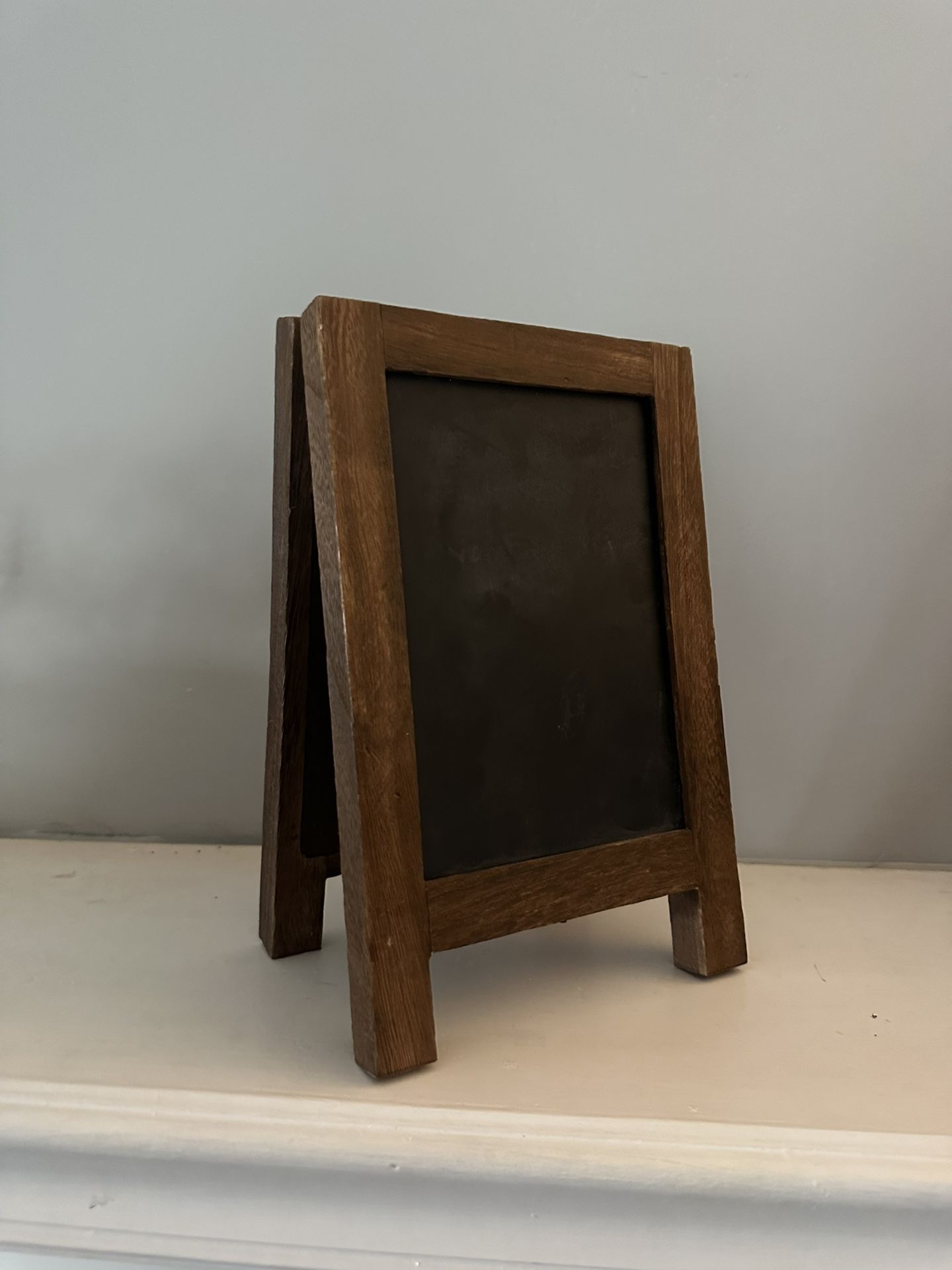 Small Foldable Tabletop Chalk and Cork Board