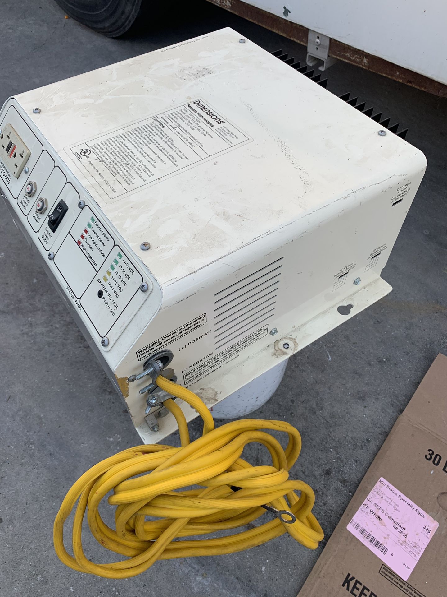 Dimensions power inverter 2400 watts good condition $450 or best offer