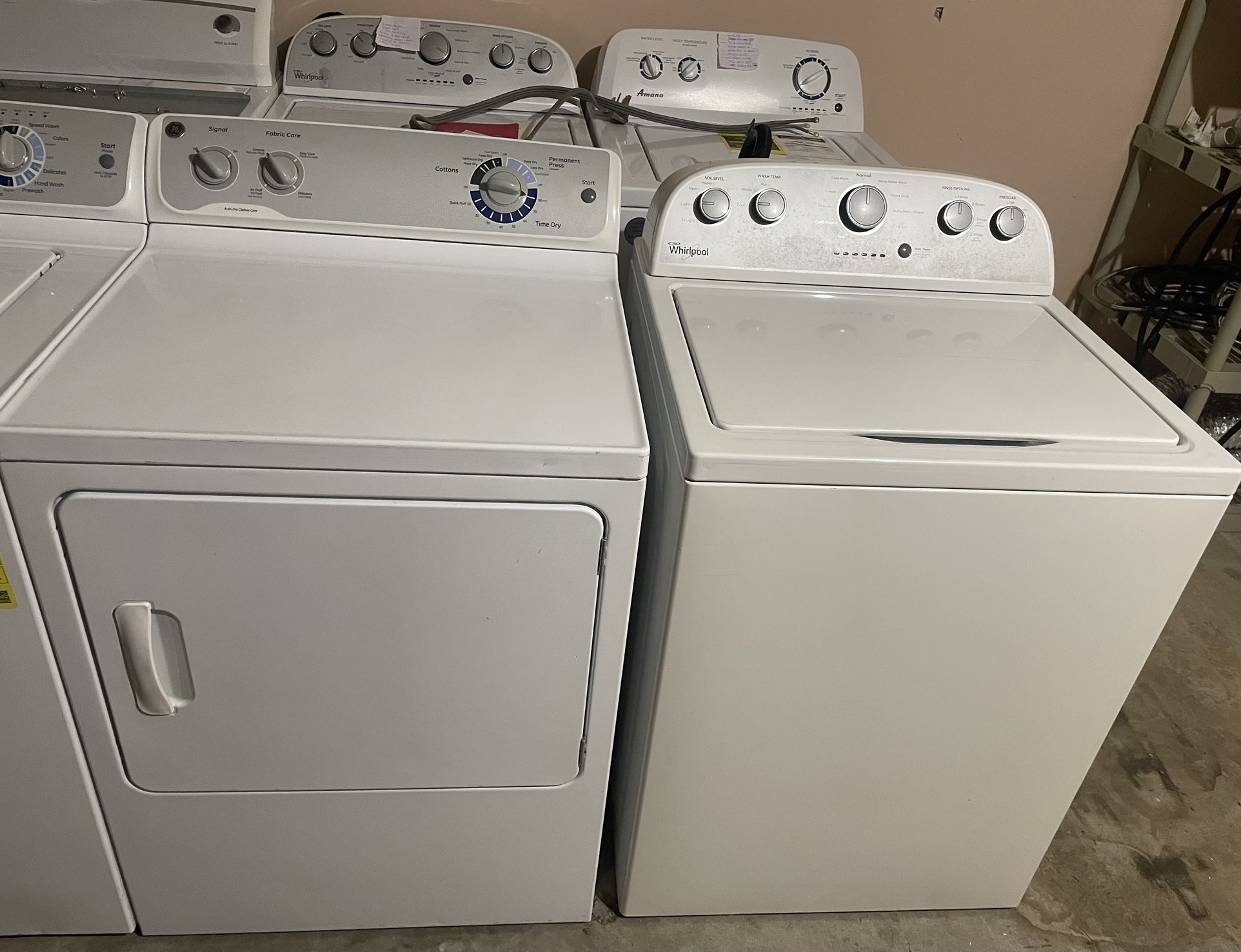WHIRLPOOL WASHER WITH BIG TUB & GE DRYER ON SALE TODAY!! WARRANTY INCLUDED!! 