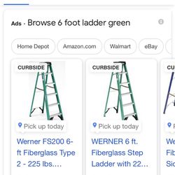 6 foot ladder (green)