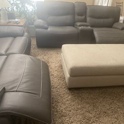 Power Reclining Sofa, Loveseat & Ottoman