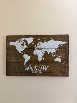Travel wooden wall art