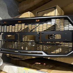 2009-2014 Ford F150 F-150 Grill Raptor Style W/ Amber Lights