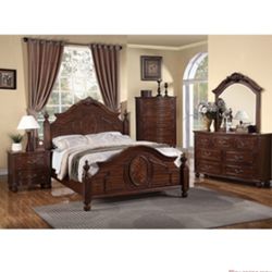 Gorgeous Queen size Complete Bedroom Set. Mattress Sold Separately 
