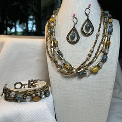 Premier Designs “Global” Necklace, Bracelet & Earrings Set (Retired)