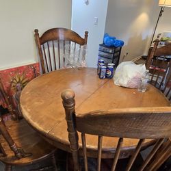 Solid Wood Table And Chairs 