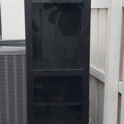 Ikea adjustable bookshelf with glass door 