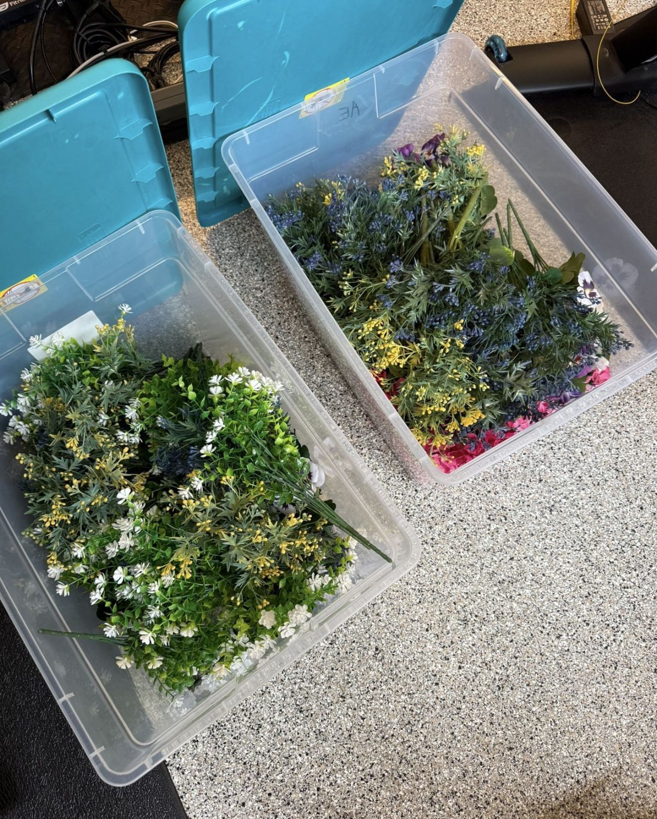 Faux Flowers Outdoor Geraniums Pansies Filler Plants 