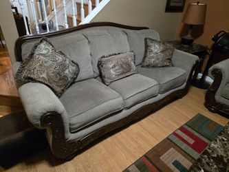 Ashley Furniture Signature Design Classic Victorian  Sofa with Love Seat Set