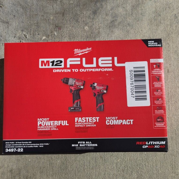 Milwaukee 12v Fuel Combo Kit Brand New 