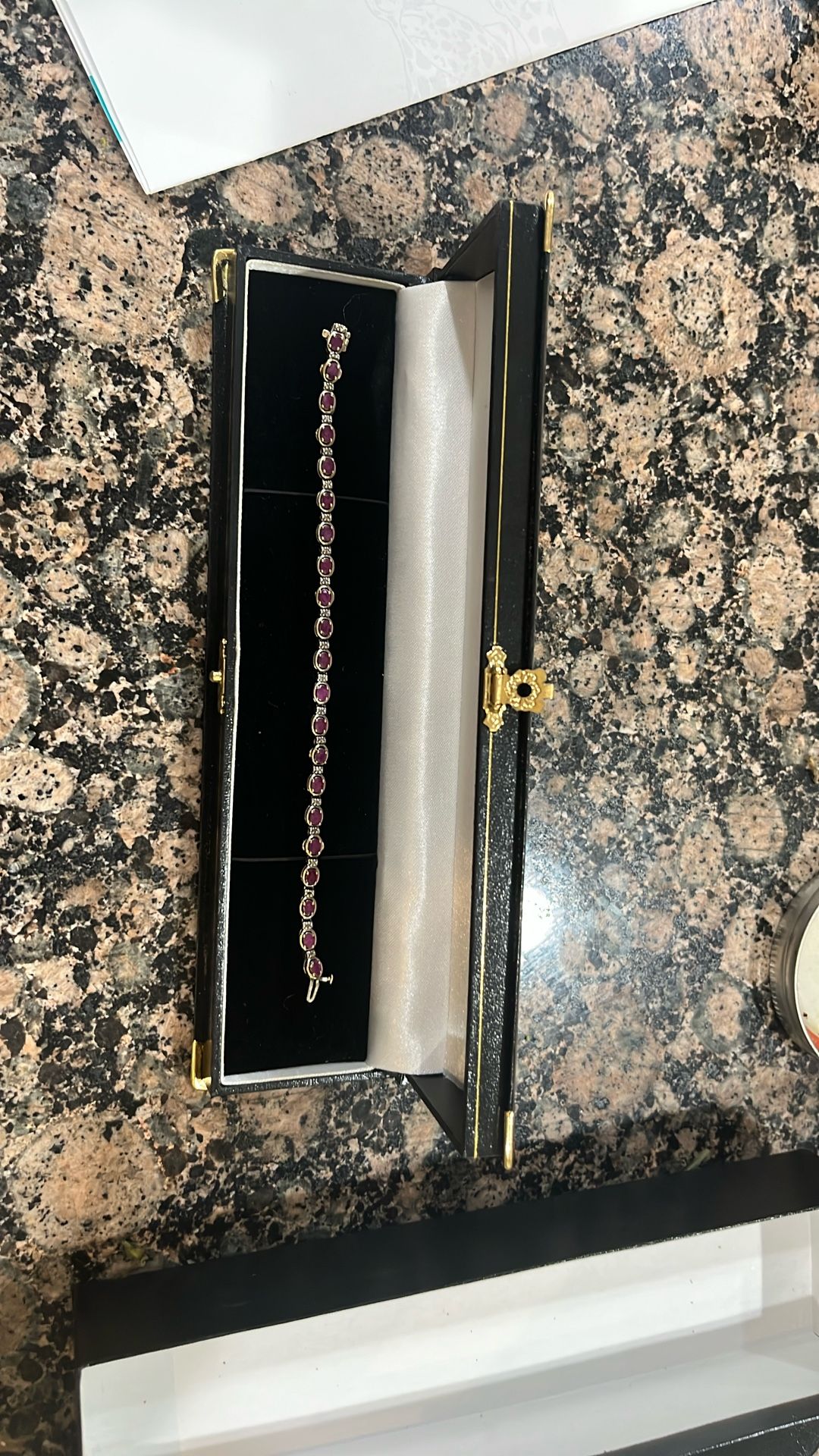 Bracelet rubies and diamond 14 karat gold $250