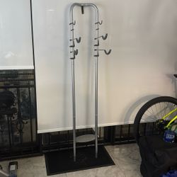 Gray 2-Bike Leaning Garage Bike Rack 