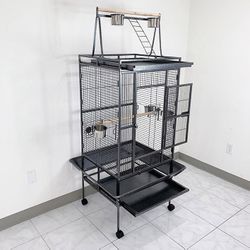 (Brand New) $155 Large 68-inch Tall Bird Cage with Rolling Stand for Parrots Parakeets Cockatiel Lovebird