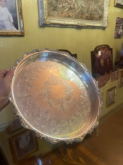 15X2 Webster Wilcox Fine Quality Silver Plated Tray In Excellent Condition 