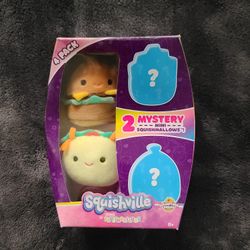Squishmallows Squishville! Scrumptious Squad 2-Inch Mini Plush, 4-Pack Set