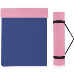 Yoga Mats TPE Non Slip 6MM Thick All Purpose Workout Mat for Yoga Pilates