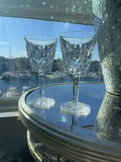 Waterford Lismore Crystal Claret Glasses , 5 7/8, A pair Or 2 Glasses 