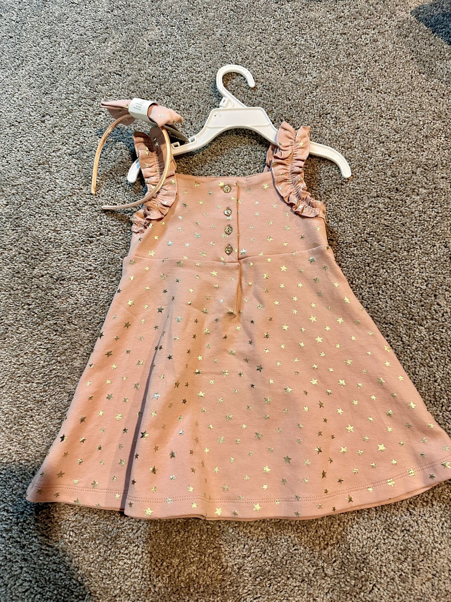 2T Pink Dress With Headband new