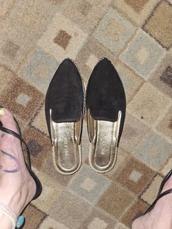 Prada Suade Whipstitch Trim Mules Women's Size 7