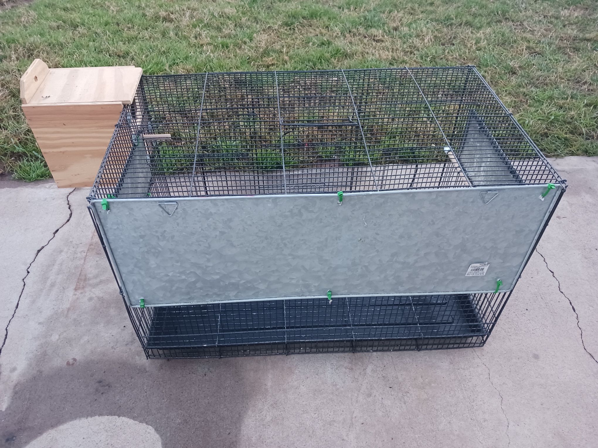 Used Bird Cage With Nesting Box