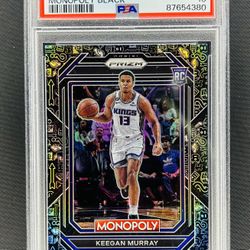 2022-23 PANINI PRIZM MONOPOLY KEEGAN MURRAY BLACK ICON HOLO PSA 10 GEM #78 KINGS