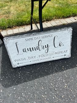 Laundry room decor sign