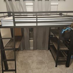 Kids Twin Loft Bed Frame