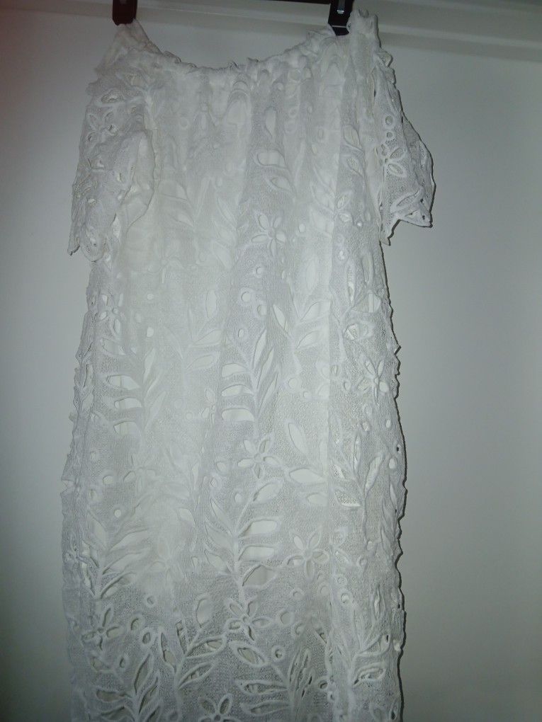 White DRESS OFF SHOULDER