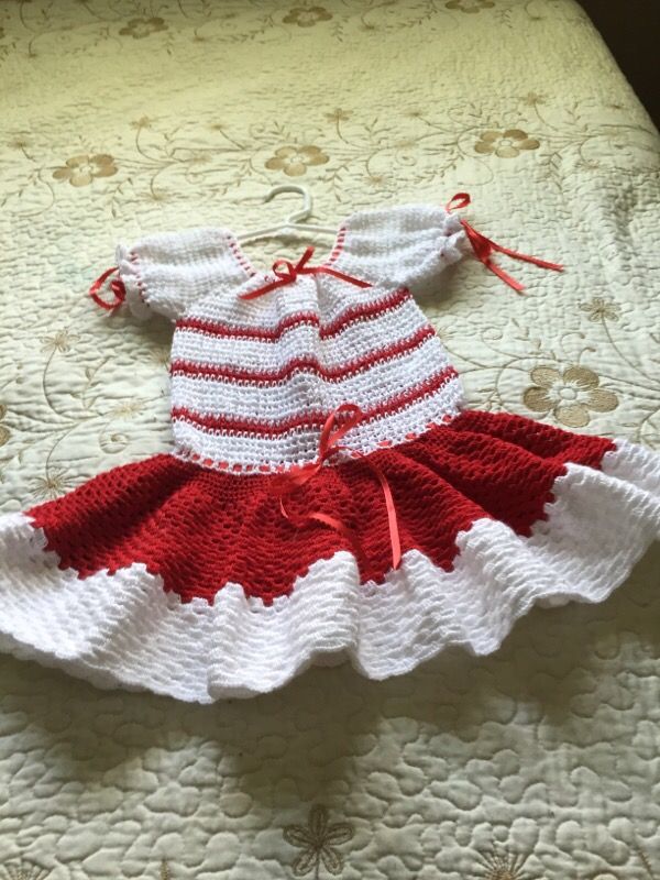 Beautiful Handmade Christmas Baby/Toddler Dress For Sale