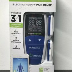AccuRelief Electrotherapy Pain Relief Wireless 3 In1Pad Exp 07/2024 SEALED