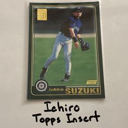 Ichiro Seattle Mariners Hall of Fame Outfielder Topps Short Print Insert Card. 
