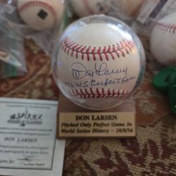 Don Larsen Signed Ball