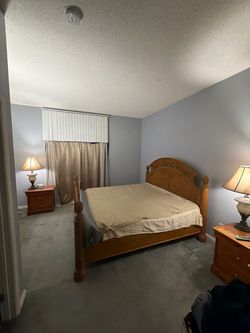 Moving Sale! King Heavy Bed!Wood