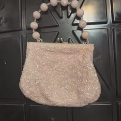 Pink Beaded Purse