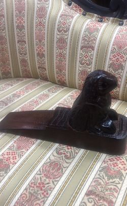 Wooden Dog door stop