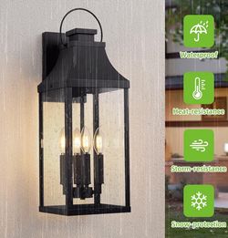 tewei 22'' Large Outdoor Wall Light, Porch Light Outdoor Wall Sconce Lantern