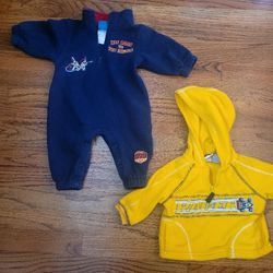 2 Baby Items: Big Dogs Fireman And Yellow1/4 Zip  Hoodie