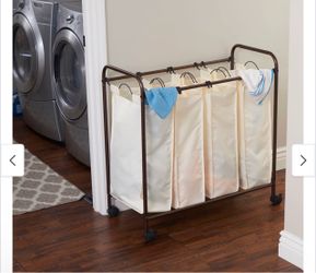 4 Bag Laundry Sorter Cart with
