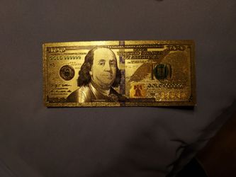2 Gold Foil $100 Bills