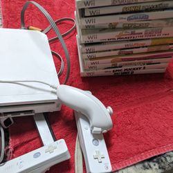 Wii $130 15 games wii fit board all cords