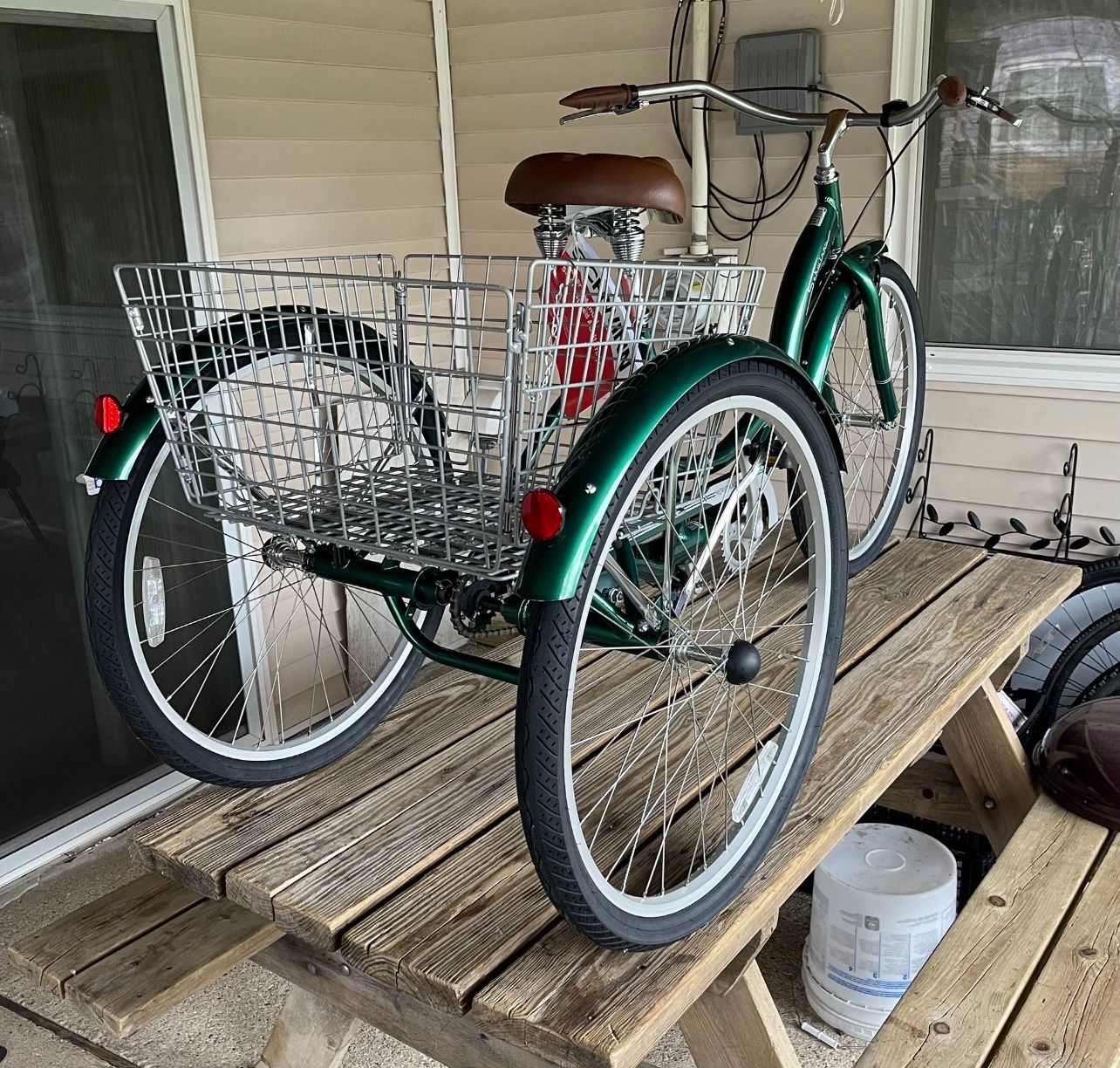Schwinn Meridian Cruiser Aluminium Bike Comfort Trike 26” Green, New