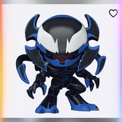 Marvel Venom Black & Blue Horned Vinyl Figure Collectible Red White Details