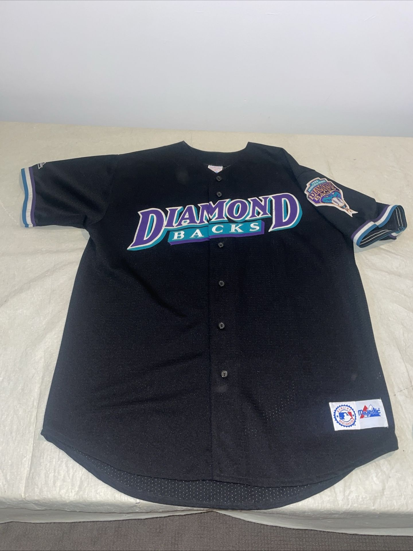 Arizona Diamondbacks Majestic Black Mesh 1998 Inaugural Jersey Clean Large 90s