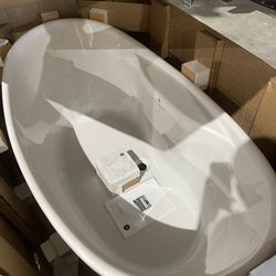 MTI Baths Basics 60" Free Standing Acrylic Soaking Tub 