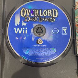 OverLord Dark Legend Nintendo Wii Game