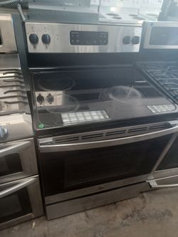 GE STAINLESS STEEL ELECTRIC GLASSTOP STOVE