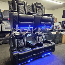 Brand New Sofa & Love Seat Power Recliners USB & TYPE C Outlet Wireless Charger & LED Light $1399