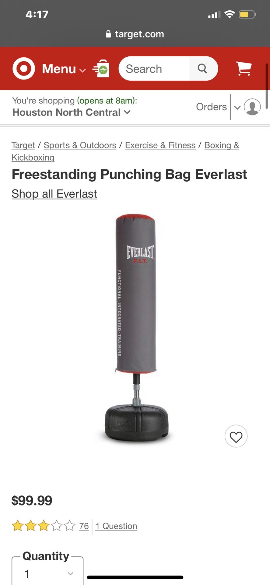 Everlast Cardio hitting bag
