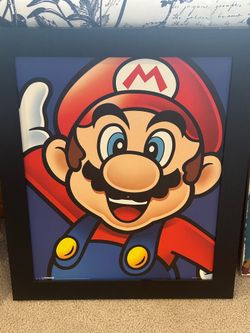 picture Black frame Mario picture