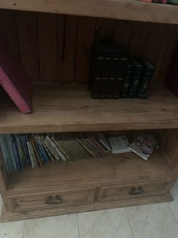 Solid wood book shelf